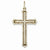 14k Gold Diamond Budded Cross Pendant, Quality AA (G-H Color, SI1-SI2 Clarity)