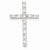 14k White Gold Diamond Latin Cross Pendant, Quality AA (G-H Color, SI1-SI2 Clarity, 1.01 cttw)