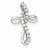 14k White Gold Diamond Cross Pendant, Quality AA (G-H Color, SI1-SI2 Clarity, 0.36 cttw)
