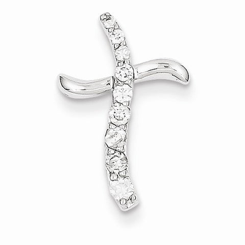 14k White Gold Diamond Cross pendant, Quality AA (G-H Color, SI1-SI2 Clarity, 0.23 cttw), Gorgeous Pendants for Necklace