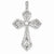 14k White Gold Diamond Cross Pendant, Quality A (G-I Color, SI2 Clarity, 0.63 cttw)