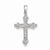 14k White Gold Diamond Filigree Cross Pendant, Quality A (G-I Color, SI2 Clarity)