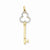 14k Gold Diamond Key pendant, Quality AA (G-H Color, SI1-SI2 Clarity, 0.25 cttw), Adorable Pendants for Necklace