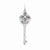 14k White Gold Diamond Key Pendant, Quality AA (G-H Color, SI1-SI2 Clarity, 0.33 cttw)