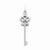 14k White Gold Diamond Key Pendant, Quality AA (G-H Color, SI1-SI2 Clarity, 0.1 cttw)
