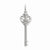 14k White Gold Diamond Key Pendant, Quality AA (G-H Color, SI1-SI2 Clarity, 0.25 cttw)