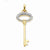 14k Gold Diamond Key pendant, Quality AA (G-H Color, SI1-SI2 Clarity, 0.33 cttw), Delightful Pendants for Necklace