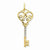 14k Gold Diamond Key Pendant, Quality AA (G-H Color, SI1-SI2 Clarity, 0.05 cttw)