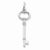 14k White Gold Key pendant, Charm
