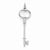 14k White Gold Key pendant, Dazzling Pendants for Necklace