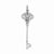 14k White Gold Key pendant, Fine Pendants for Necklace