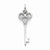 14k White Gold Key pendant, Pretty Pendants for Necklace