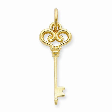 14k Gold Key pendant, Pendants and Charm