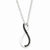 14K White Gold Black Diamond Necklace