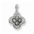 14k White Gold Black & White Diamonds pendant, Quality AA (G-H Color, SI1-SI2 Clarity, 0.25 cttw), Dazzling Pendants for Necklace