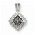 14k White Gold Black & White Diamonds pendant, Quality AA (G-H Color, SI1-SI2 Clarity, 0.25 cttw), Beautiful Pendants for Necklace