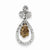 14k White Gold & Rhodium White & Colored Diamond Pendant, Quality AA (G-H Color, SI1-SI2 Clarity, 0.5 cttw)