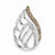 14k White Gold & Rhodium Diamond Pendant, Quality AA (G-H Color, SI1-SI2 Clarity, 0.15 cttw)