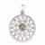 14k White Gold & Rhodium White & Colored Diamond Pendant, Quality AA (G-H Color, SI1-SI2 Clarity, 0.35 cttw)
