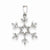 14k White Gold Diamond Snowflake pendant, Quality AA (G-H Color, SI1-SI2 Clarity, 0.15 cttw), Exquisite Pendants for Necklace