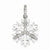 14k White Gold Diamond Large Snowflake Pendant, Quality AA (G-H Color, SI1-SI2 Clarity)