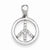 14k White Gold Diamond Peace Sign Pendant, Quality AA (G-H Color, SI1-SI2 Clarity)