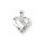 14k White Gold Diamond Heart pendant, Quality AA (G-H Color, SI1-SI2 Clarity, 0.12 cttw), Pretty Pendants for Necklace