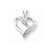 14k White Gold Diamond Heart pendant, Quality AA (G-H Color, SI1-SI2 Clarity, 0.25 cttw), Gorgeous Pendants for Necklace