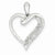 14k White Gold Diamond Heart pendant, Quality AA (G-H Color, SI1-SI2 Clarity, 0.12 cttw), Stylish Pendants for Necklace