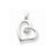 14k White Gold Diamond Heart pendant, Quality AA (G-H Color, SI1-SI2 Clarity, 0.05 cttw), Charm
