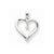14k White Gold Diamond Heart Pendant, Quality AA (G-H Color, SI1-SI2 Clarity, 0.05 cttw), Adorable Pendants for Necklace