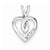 14k White Gold Diamond Heart pendant, Quality AA (G-H Color, SI1-SI2 Clarity, 0.05 cttw), Delightful Pendants for Necklace