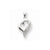 14k White Gold Diamond Heart pendant, Quality AA (G-H Color, SI1-SI2 Clarity, 0.05 cttw), Exquisite Pendants for Necklace