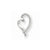 14k White Gold Diamond Heart pendant, Quality AA (G-H Color, SI1-SI2 Clarity, 0.1 cttw), Fine Pendants for Necklace