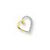 14k Gold Diamond Heart pendant, Quality AA (G-H Color, SI1-SI2 Clarity, 0.05 cttw),