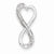 14k White Gold Diamond Freeform Heart Pendant, Quality AA (G-H Color, SI1-SI2 Clarity)