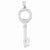 14k White Gold Diamond Key Pendant, Quality AA (G-H Color, SI1-SI2 Clarity, 0.134 cttw)