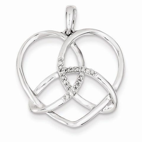 14k White Gold Diamond Fancy pendant, Quality AA (G-H Color, SI1-SI2 Clarity, 0.07 cttw), Gorgeous Pendants for Necklace