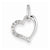 14k White Gold Diamond Heart pendant, Quality AA (G-H Color, SI1-SI2 Clarity, 0.08 cttw), Lovely Pendants for Necklace