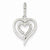 14k White Gold Diamond Heart Pendant, Quality AA (G-H Color, SI1-SI2 Clarity, 0.1 cttw), Appealing Pendants for Necklace