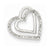 14k White Gold Diamond Double Heart pendant, Quality AA (G-H Color, SI1-SI2 Clarity, 0.1 cttw), Adorable Pendants for Necklace