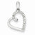 14k White Gold Diamond Heart Pendant, Quality AA (G-H Color, SI1-SI2 Clarity, 0.1 cttw), Beautiful Pendants for Necklace