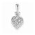 14k White Gold Diamond Heart Pendant, Quality AA (G-H Color, SI1-SI2 Clarity, 0.1 cttw), Delightful Pendants for Necklace
