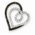 14k White Gold Black & White Diamond Heart Pendant, Quality AA (G-H Color, SI1-SI2 Clarity, 0.4 cttw)