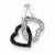 14k White Gold Black & White Diamond Heart Pendant, Quality AA (G-H Color, SI1-SI2 Clarity, 0.2 cttw)