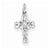 14k White Gold Diamond Cross pendant, Quality AA (G-H Color, SI1-SI2 Clarity, 0.06 cttw), Exquisite Pendants for Necklace