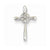 14k White Gold Diamond Cross Pendant, Quality AA (G-H Color, SI1-SI2 Clarity, 0.09 cttw)