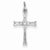 14k White Gold Diamond Cross Pendant, Quality AA (G-H Color, SI1-SI2 Clarity, 0.08 cttw)