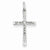 14k White Gold Diamond Cross pendant, Quality AA (G-H Color, SI1-SI2 Clarity, 0.11 cttw), Fine Pendants for Necklace