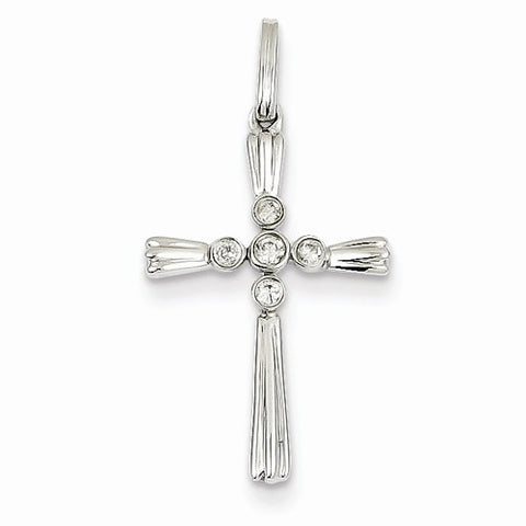 14k White Gold Diamond Cross pendant, Quality AA (G-H Color, SI1-SI2 Clarity, 0.07 cttw), Gorgeous Pendants for Necklace